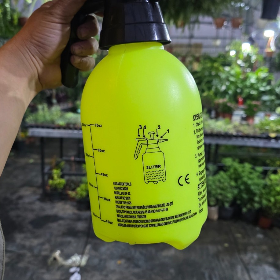 2 Litre Basınçlı Pompalı İlaçlama ve Sulama Spreyi – Ayarlanabilir Pirinç Nozullu Fısfıs - görsel 2